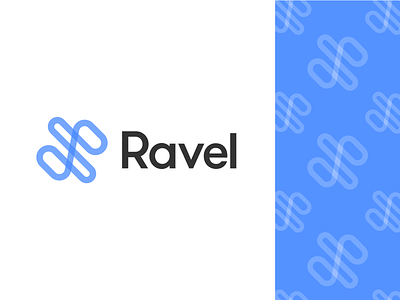 Unchosen Brand Direction for Ravel blue brand identity brand identity design branding logo minimal modern ravel tech brand