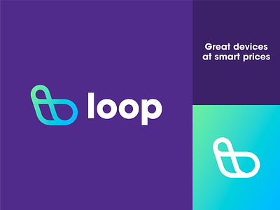Unchosen Brand Direction for Loop brand design brand identity design branding gradient infinity logo loop minimal purple