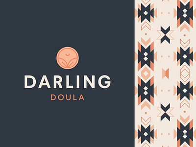 Darling Doula Brand babypink badge logo brand design brand identity design branding doula logo modern logo pregnancy quilt