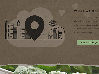 Unused Content for IP Site city craft paper farm fresh illustration layout pin restaurant texture web design website