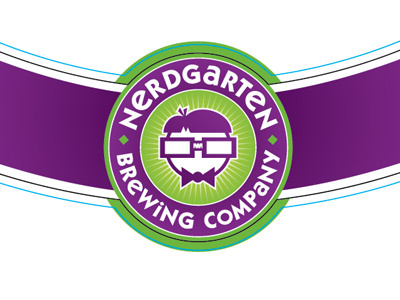 Nerdgarten Bottle Neck Label beer brewing company nerd