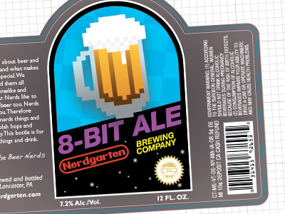 8-Bit Ale ale beer label nintendo package design videogames