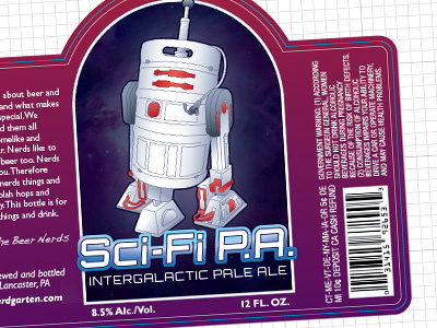 Sci-Fi P.A. beer ipa keg label package design sci fi star wars