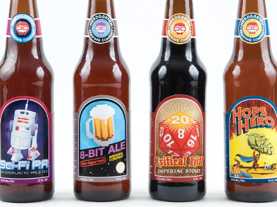 Nerdgarten Bottles beer label nerd package design