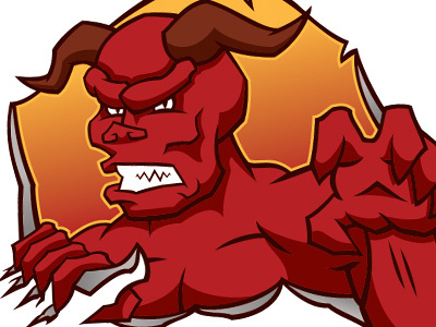 El Diablo Logo devil diablo logo red rip snarl vector