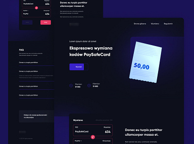 Exchange platform: Landing Page branding design ui web website