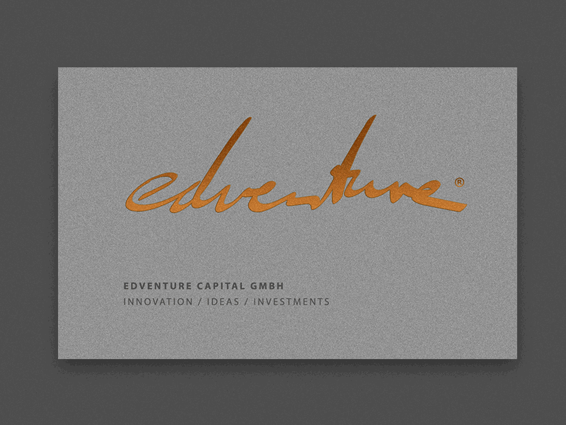 Edventure Business Card business card copper foil stamp