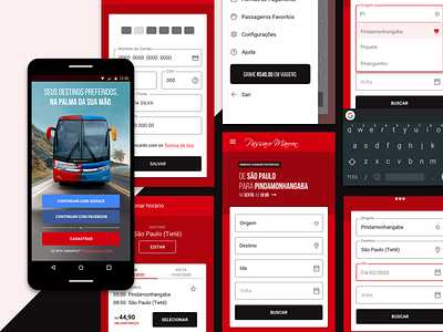 Bus Ticket Booking App app brazilian bus design redesign travel ui user journey ux