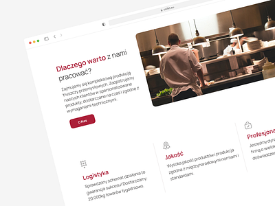 Unifet - company website design fat production horeca industrial responsive ui web