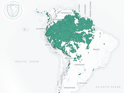 Intact Forest Landscapes in South America cartography data visualization design forest geography green map mapping maps svg type vector