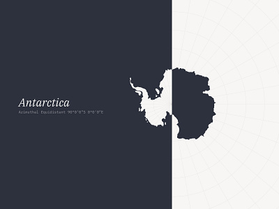 Map of Antarctica – Azimuthal Equidistant Projection