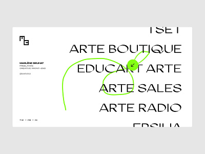 Marlène Bruhat ・ Layout exploration desktop minimal portfolio ui ux