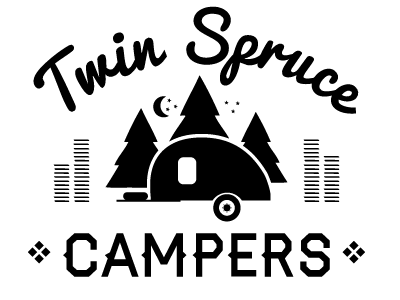Twin Spruce Campers Logo camping draft logo outdoors