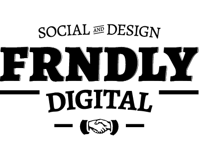 FRNDLY Digital Logo draft logo typography vintage