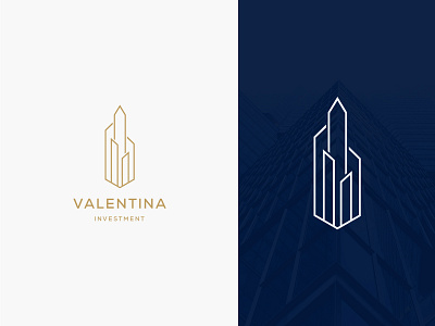 Real Estate Logo - Valentina brand branding estimate finance home hotel house icon identity logotype mark minimalistic monogram mortgage property royel sale topdesign trendy