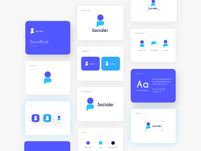 Socialer logo-Brandbook agency logo app icon brand design brand identity brandbook brandbook mark branding flat design icon inspiration logo design logoface logotype mark minimal social agency typography ui userinterfacedesign webdesign