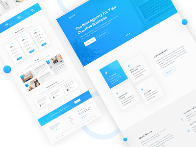 Digital Agency- Website Design Concept 2019 agency landing page app color concept design landing mobile new page popular tranding ui ux website