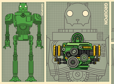 Meow-a-tron groupon illustration