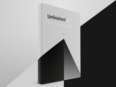 Unfinished Book Cover black book cover geometry minimalism modernism shapes white