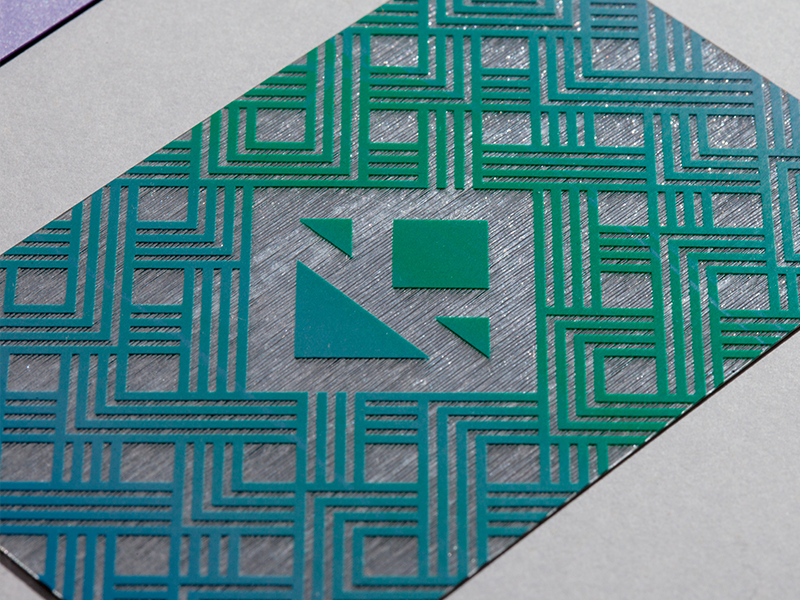 Silk Screen Business Card screen silk cubic cube geometry logo print typography pattern card business