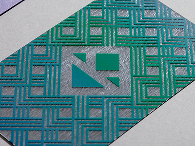 Silk Screen Business Card business card cube cubic geometry logo pattern print screen silk typography
