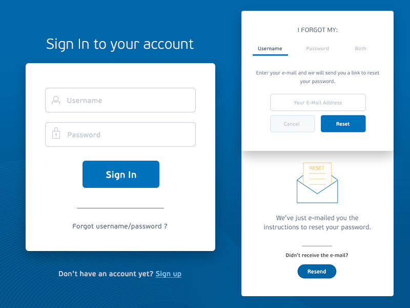 Sign In User Flow clean minimal interface ui user flow form login signin app webapp