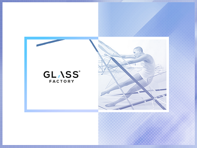 GF Visual Identity brand clean corporate glass identity logo minimal visuals