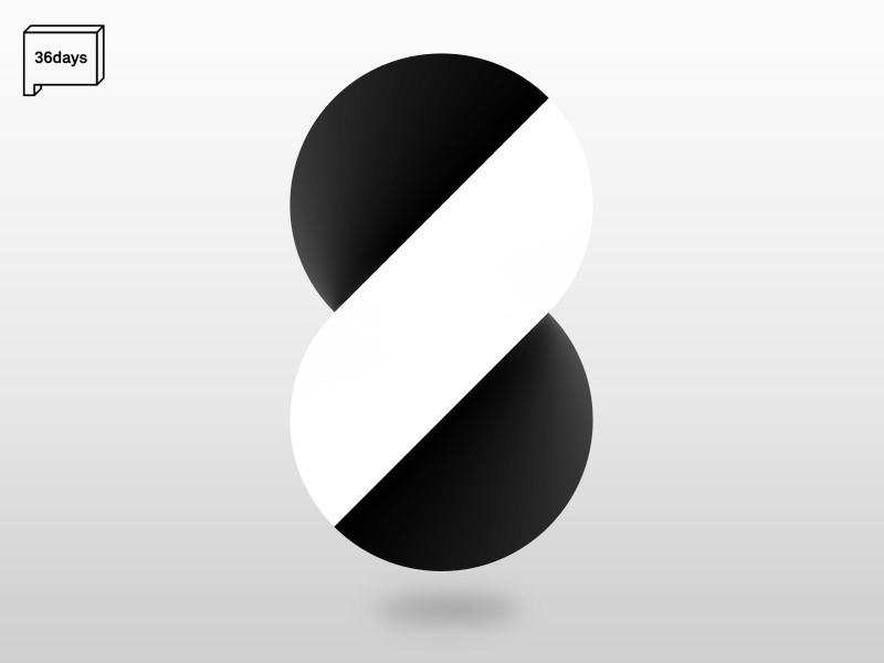 Eight for 36Days of Type numbers letters geometry white black minimal shapes typography font type 36days 36daysoftype
