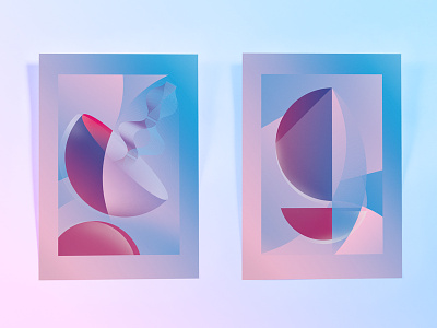 Discover Composition colour discover form gradient illustration minimal poster shape