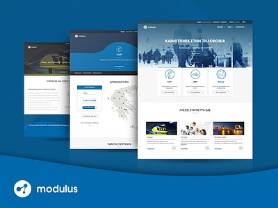 Modulus Website cards corporate landing page responsive telecommunication. ui ux webdesign website