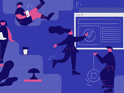 Enjoy your work design flat illustration web