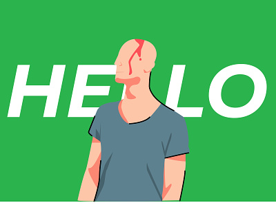 Hello branding design flat icon illustration illustrator minimal ux vector web