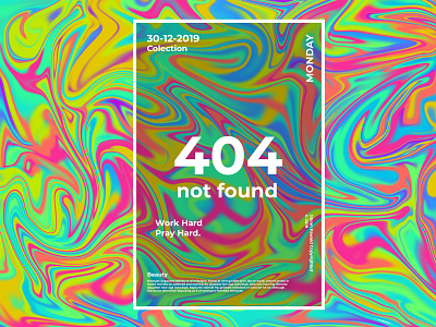 Poster 404 abstract app branding design illustration lettering liquid poster typography ui ux web