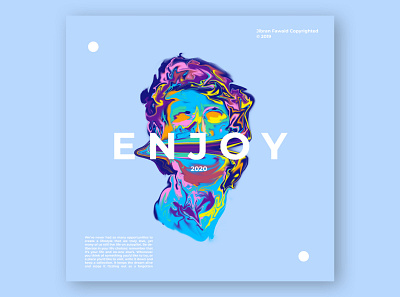 ENJOY 2020 - Aesthetic Poster abstract app branding design icon illustration illustrator infographic portfolio poster ui ux vector