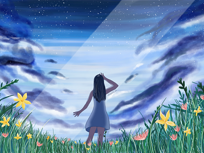 Sunshine Girl anime art artist artwork design illustration weather