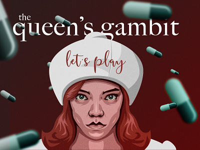 The Queen's Gambit chess thequeensgambit vectorart vectorportrait
