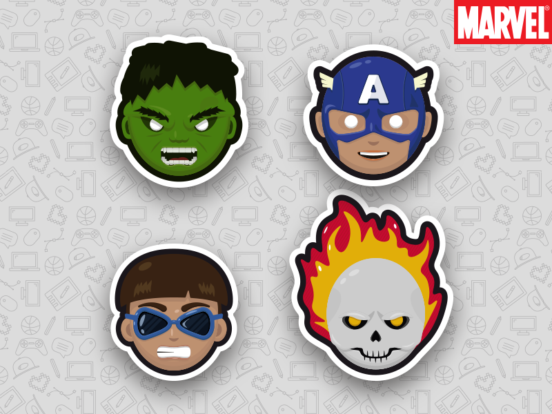 Marvel Sticker Set 5 by keevisual on Dribbble