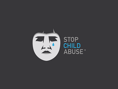 Stop Child Abuse child logo mark stop abuse