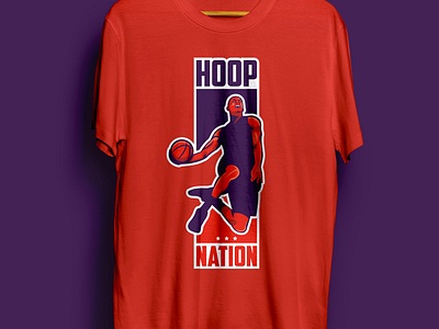 Hoop Nation Shirt basketball dunk illustration shirtdesign