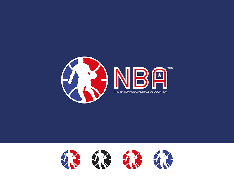 NBA Rebrand Logo basketball branding logo nba rebrand