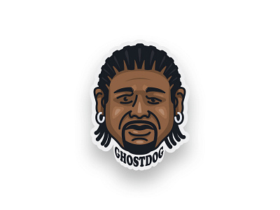Sticker Design Ghostdog characterdesign design forest whitaker ghostdog sticker stickerdesign