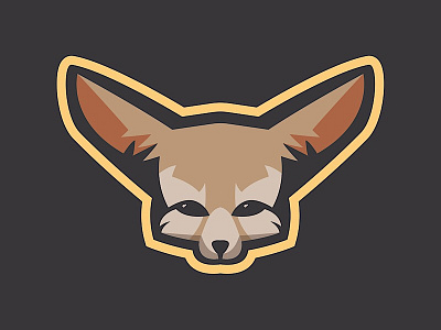 Desert Fox emblem fox logo simple