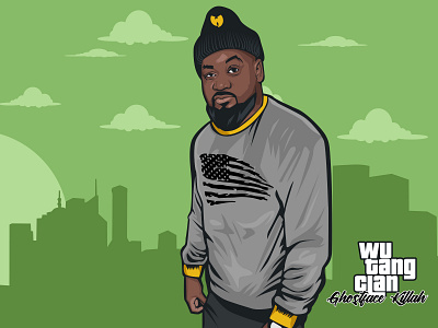 GTA X Wutang (Ghostface Killah) ghostface killah gta illustration wutang