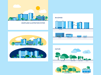 Singapore heartland cityscape illustration system illustration illustration system vector