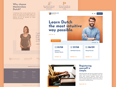 Dutch Language Course | Landing page course landing page photoshop typography ui ux web webdesign wordpress