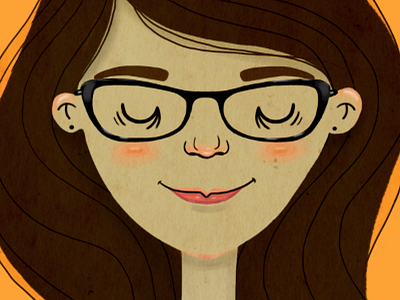 girl girl glasses illustration