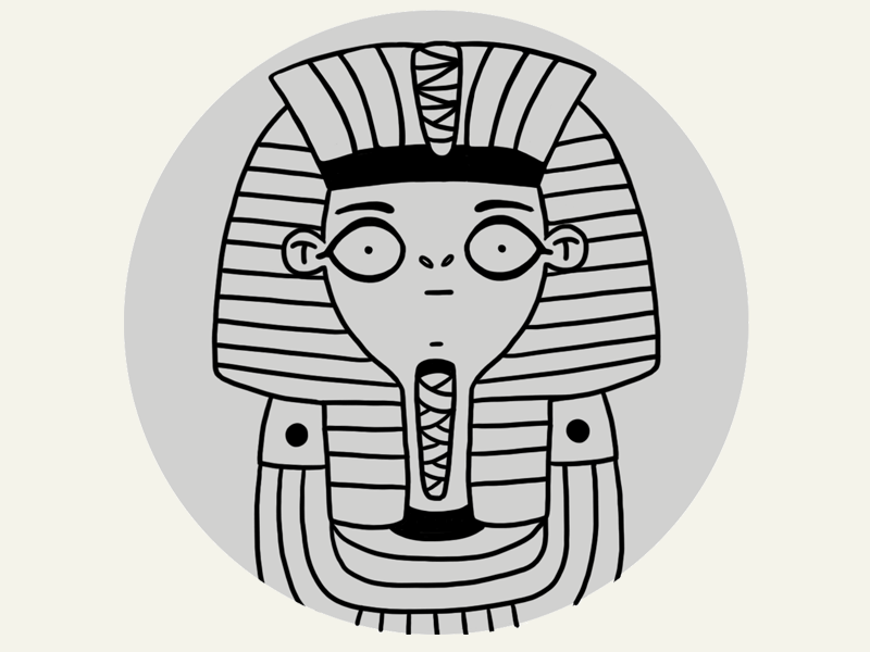 The mummy character gif illustration mummy secret terror