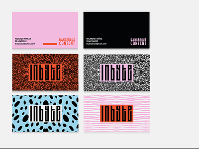 INBYTE branding business cards color logo