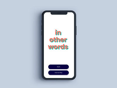 In Other Words app branding design game design logo minimal typography ui