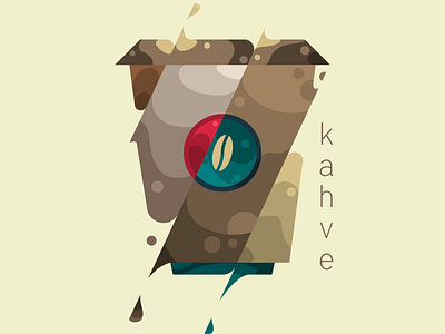 Splashing Coffee branding coffee coffee shop design drawing flatdesign illustration illustration design illustrator logo vector